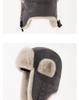 Unisex Winter Suede Lei Feng Hat - Windproof, Warm with Earmuffs, Thick Korean Style for Cycling