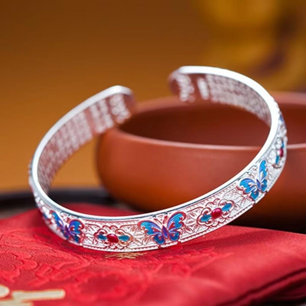 Classic Enamel Bracelet Ethnic Style Chinese Cloisonne Bracelet Women's Hand Bracelet Women
