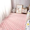 Modern Lattice Living Room Large Carpets Decoration Teenager Green Blue Pink Kids Carpet On The Floor Girl Bedroom Carpet