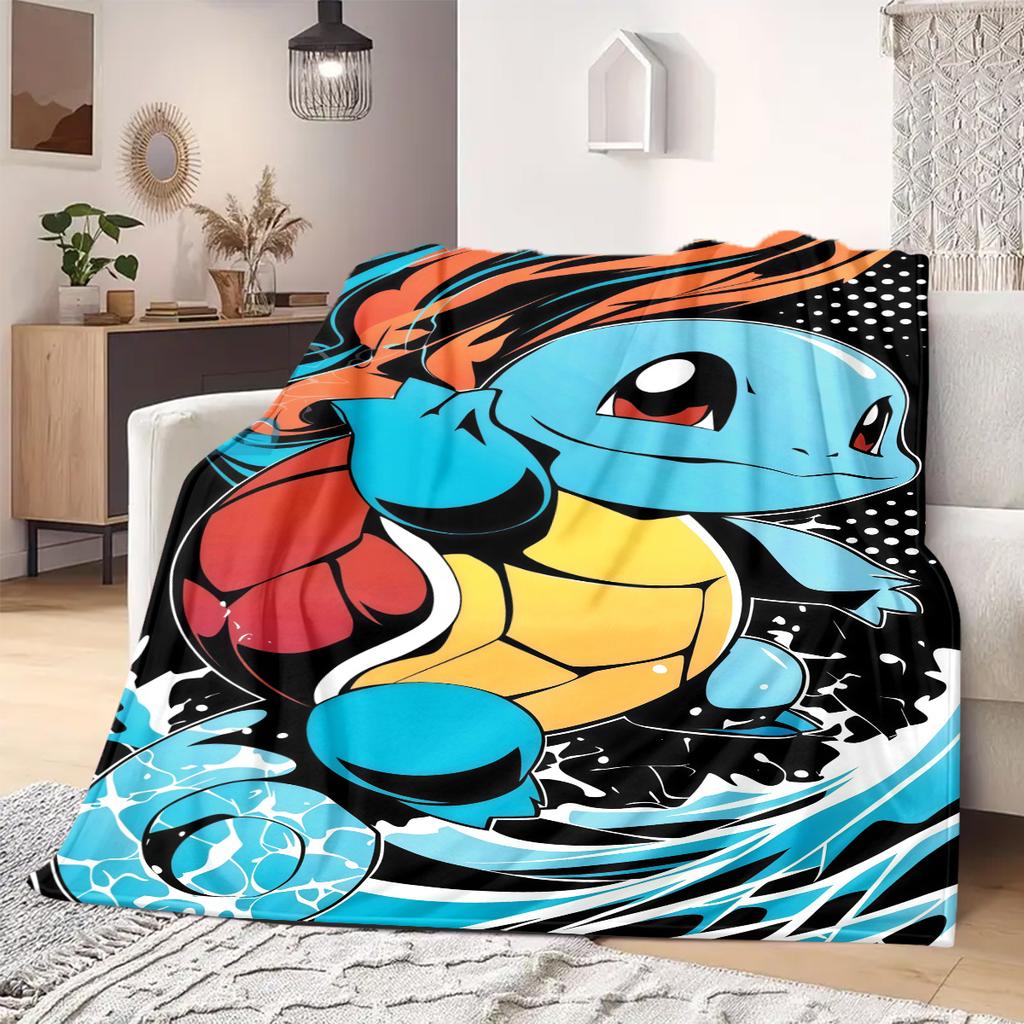 PokeMon Anime Print Blanket Warm Comfortable Flannel Blanket Suitable for Bedrooms, Sofas, Beds, Chairs, Picnics, Travel