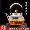 Gianxi Glass Teapot Home High Temperature Resistant Kettle Hammer Pattern Beam Teapot Tea Set Health Teapot Teapot