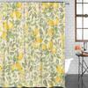 Водонепроницаемая занавеска для душа с крючком и принтом в виде лимона для ванной комнаты, аксессуары для ванной комнаты