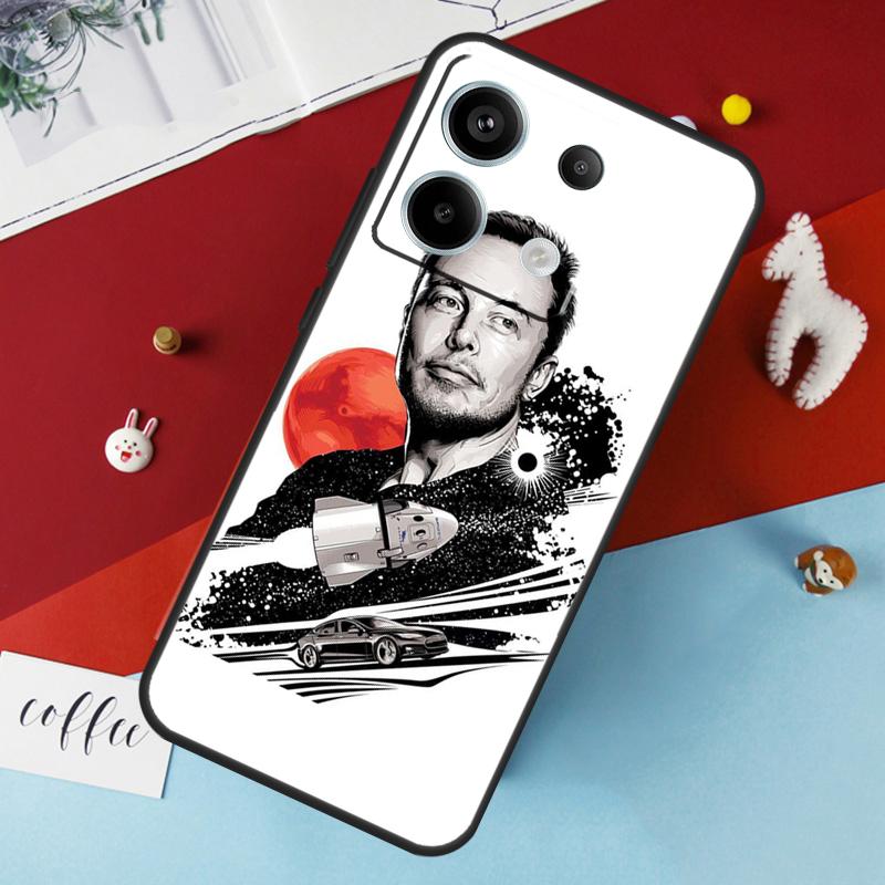 Чехол Илона Маска для Xiaomi Redmi Note 12 11 10 9 8 13 Pro Plus 12S 11S 10S 9S 10A 9C 10C 12C 13C