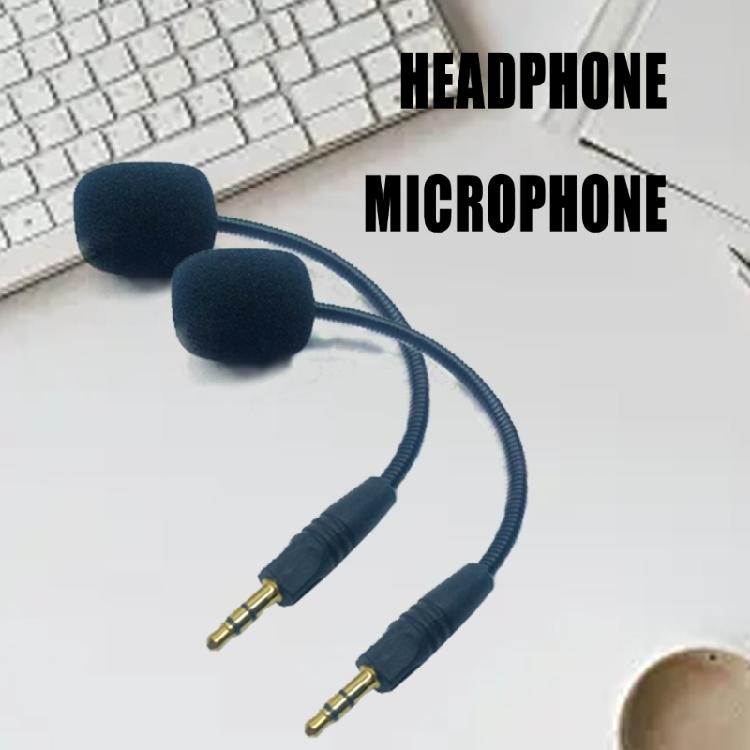Replacement Mic 3.5mm Plug Microphone for Headphone with Sponge Cover and Superior Sound Quality