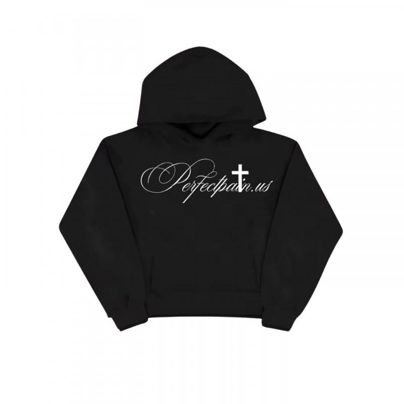 Y2K Vintage Graphic Hoodie Women Loose Fit Streetwear Oversized Pullover Sweatshirt Black Gray