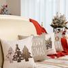 Christmas Decoration Pillow Cover Christmas Gingerbread Tree Pattern Living Room Sofa Cushion Cover Home Farmhouse Decoration