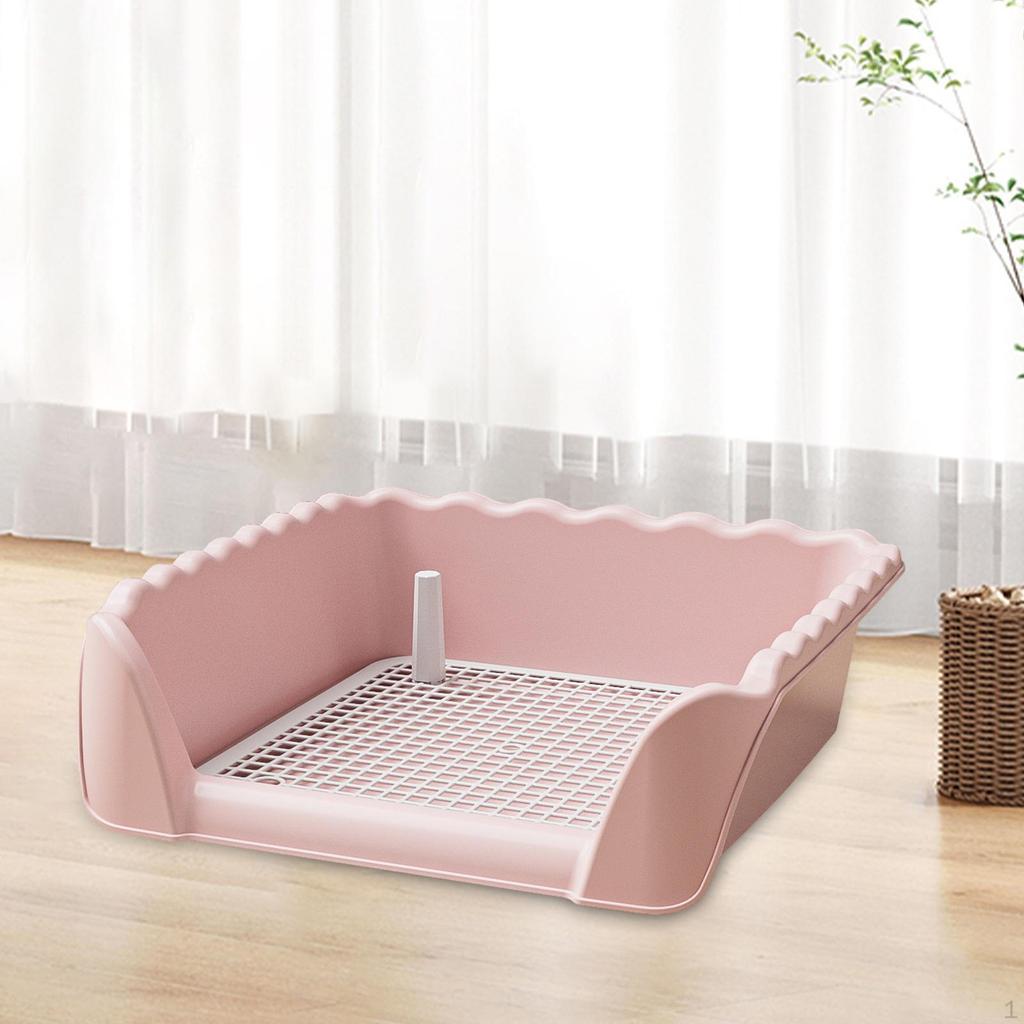 Поднос для туалета для собак, устойчивый к брызгам, легко чистящийся держатель для подушечки для мочи со стойкой для мелких животных