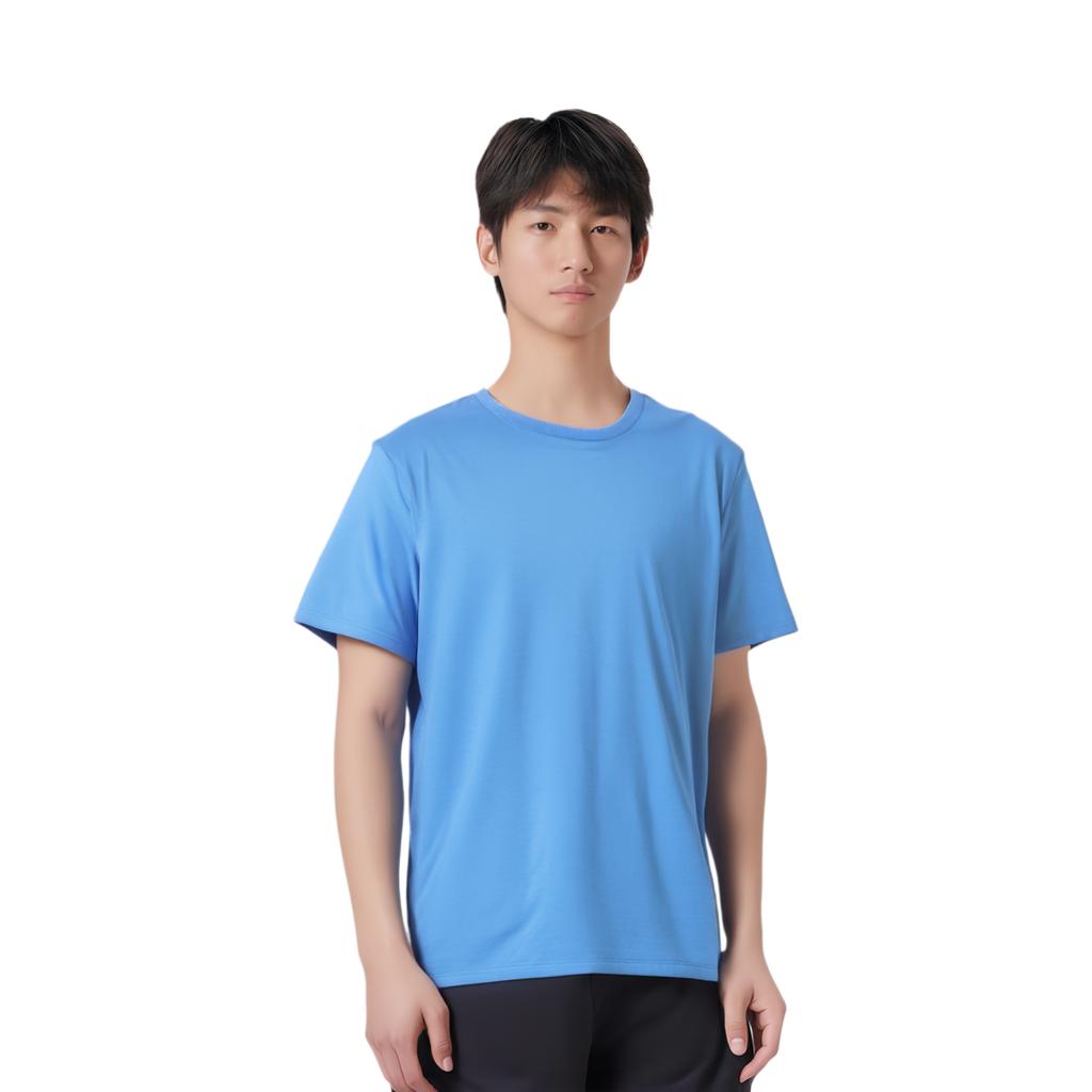 Jordan Dri-Fit, однотонная быстросохнущая футболка с круглым вырезом, повседневная футболка с короткими рукавами и принтом дофамина, мужские топы, синий 743037-412