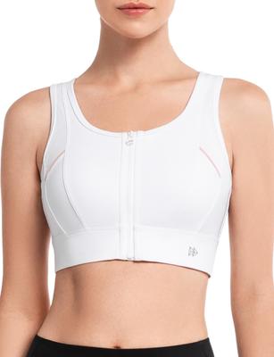 Yvette Sports Firm Mesh Plus 3XL Белый Женский Бюстгальтер, Нескользящий, Поддержка, Спереди, Влагоотводящий, Быстросохнущий, Цветовая координация, Цельная чашка,