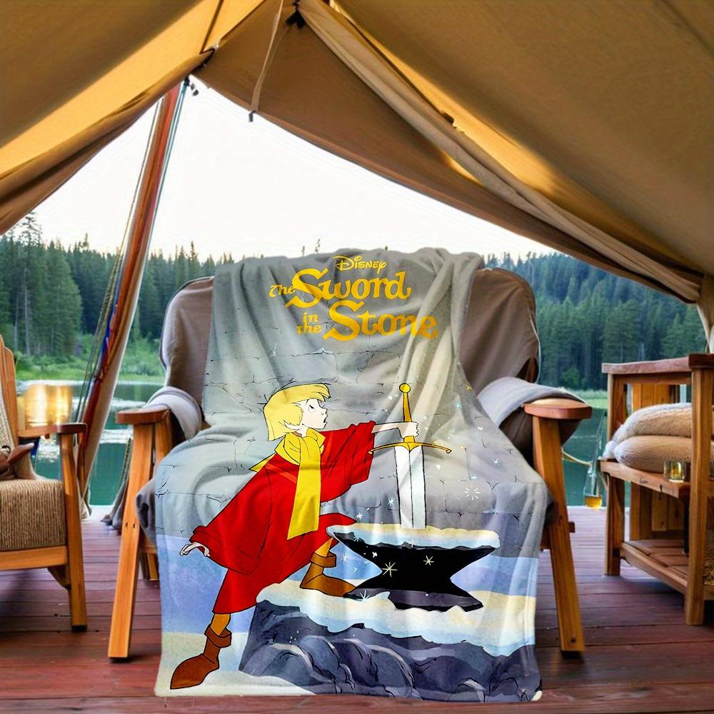 1pc, The Sword In The Stone Blanket Cute Home Decor Gift, Soft Throw Blanket, Living Room, Travel, Camping