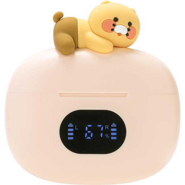Kakao Friends TWS Chunsik Bluetooth Wireless Earphones, WI23-TWS01, Pink, Koreas Best Character