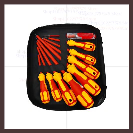 Electrician Hand Tools Magnetic Screwdriver Set Insulated Phillips and Slotted Bits Multifunctional Screwdriver for Home