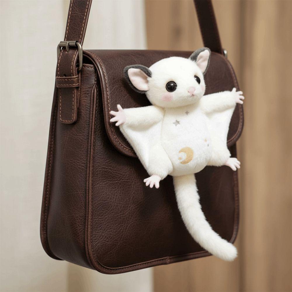 Cartoon Animal Honeybag Flying Spur Doll Stuffed Bat Mouse Plush Keychain Couple