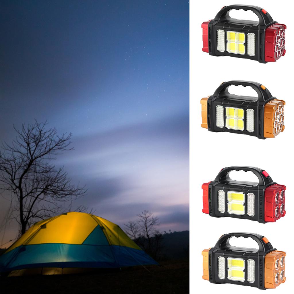 Waterproof Solar Strong Light Torch Non-slip Night Fishing Flashlights USB 4 Light Source Modes Searchlights Equipment