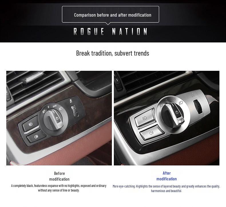 Наклейки на кнопки переключателя фар для BMW 5, 6, 7 Серии, X3, X4, F18, F25, F01F02