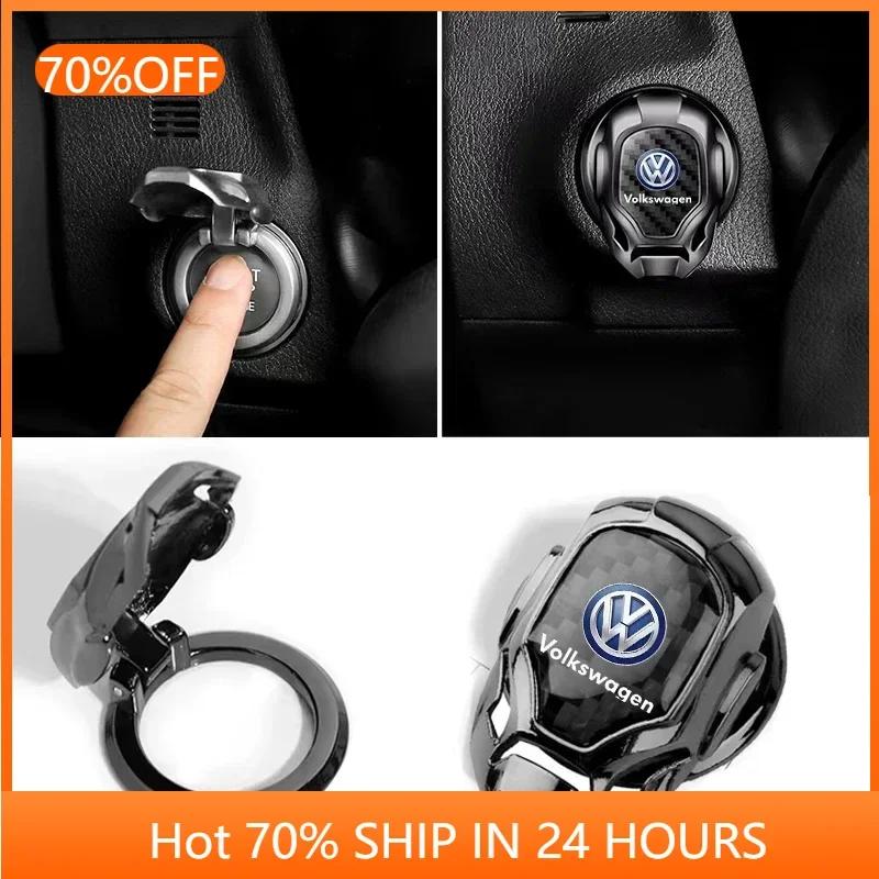 Для VOLKSWAGEN VW Polo B6 2025 Горячее для Volkswagen 1 шт. Автомобиль Кнопка запуска одним нажатием Защитная крышка Декоративная наклейка на кнопку в салоне F