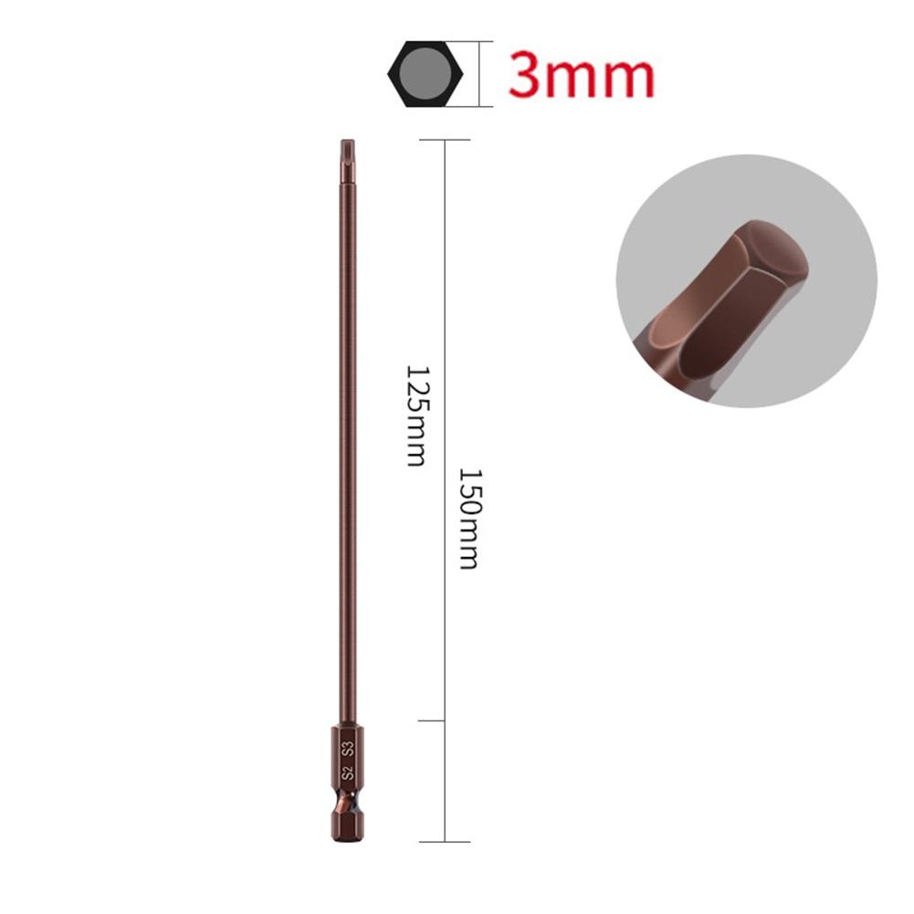 150mm 1.5-6mm Hex Head Screwdriver Bits 1/4 Hex Magnetic Screwdriver Drill Bits Screw Driver Wrench Drill Bits Power Tool Parts