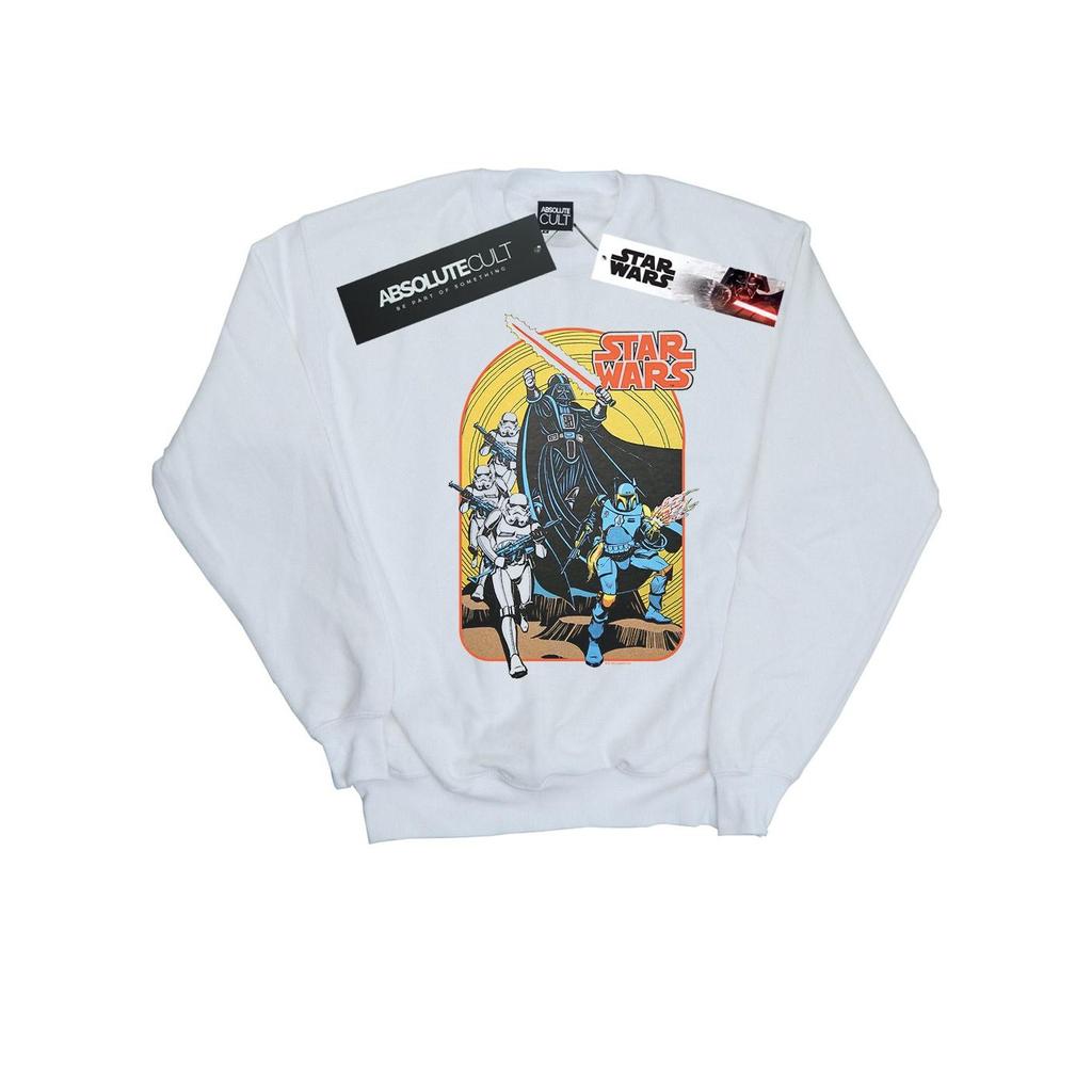 Star Wars Mens Vintage Comic Scene Sweatshirt