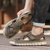 Летние мужские сандалии из натуральной кожи, мужская повседневная обувь, римская мужская обувь, уличные мужские кожаные сандалии для мужчин, пляжная обувь