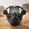 Маска-очки для лица, Съемная маска-очки для езды на велосипеде с HD-линзой против запотевания, Большой защитный капюшон, Защитный щиток для лица от УФ-излучения для строительных работ, сварки