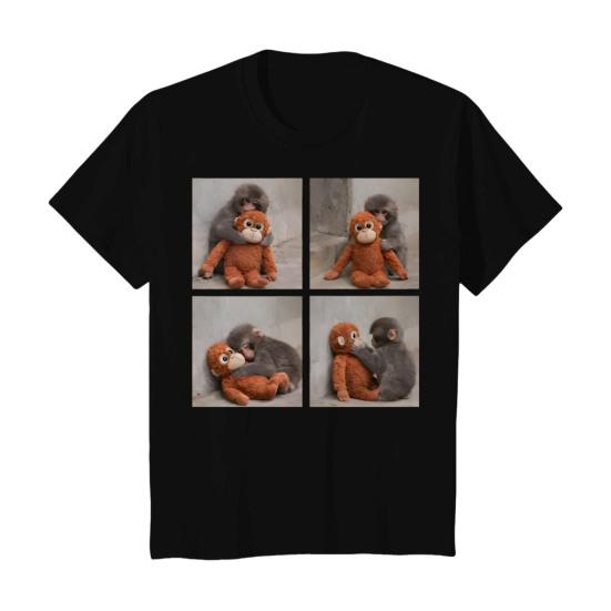 Футболка Monkey Team Punch с круглым вырезом и коротким рукавом, свободного кроя, с изображением милых макак и орангутанов, летняя футболка для мужчин, подростков, уличная одежда