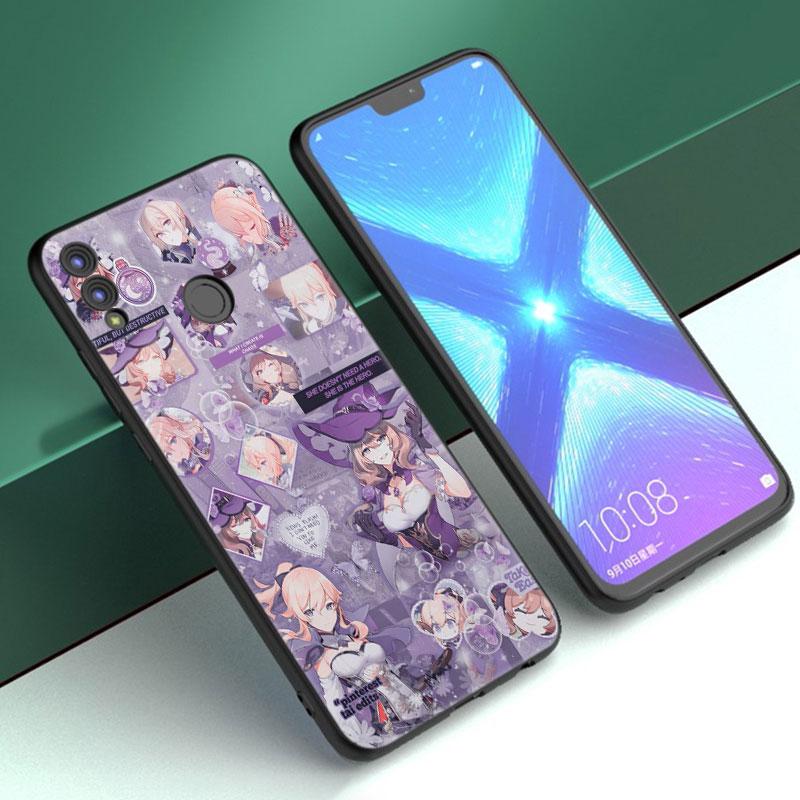 Чехол Genshin Impact с аниме для Huawei Honor 10X Lite 7A 7S 8A 8S 8C 8X 9A 9C 10i 20i 30i 20S 20E 9X Pro 10 8 Lite, черный чехол