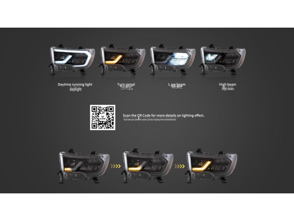 LED Headlight Assembly for 07-13 Tundra & 08-18 Sequoia