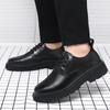 Fashion High Quality Business Formal Oxford Shoes Men's Fashion Platform with Elevated Thick Sole Leather Shoes, British Style Moccasin