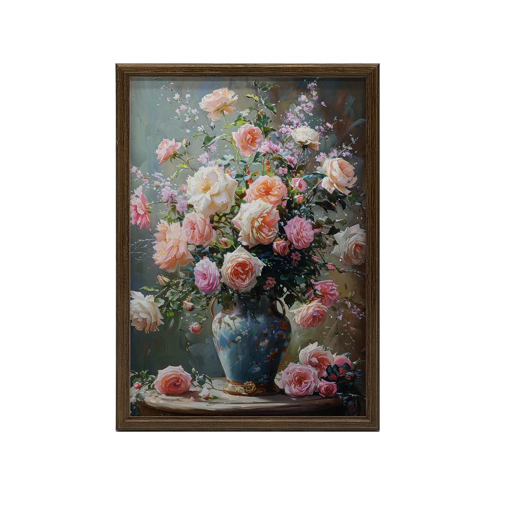 Timeless Bouquet Timeless Bouquet, 30X40 Cm, Dark Brown Wooden Frame, 230 Gsm Matte Paper