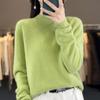 Autumn and Winter Women's Half-high Neck Knitted Sweater Loose Thin Bottoming Shirt
