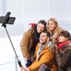 Telescopic Selfie Stick with 0.71m Tripod & Ring Light - Black