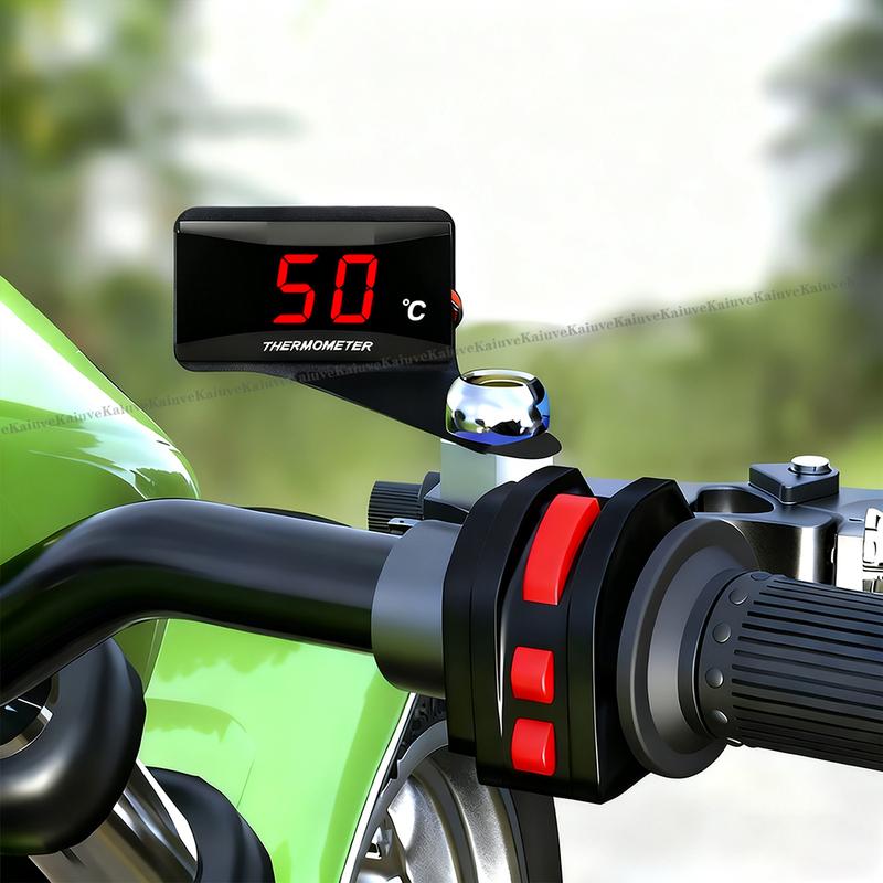 Blue Universal Cylinder Head Temperature Digital Gauge Mini Square Motorcycle Sensor For NMAX125 XMAX250 300