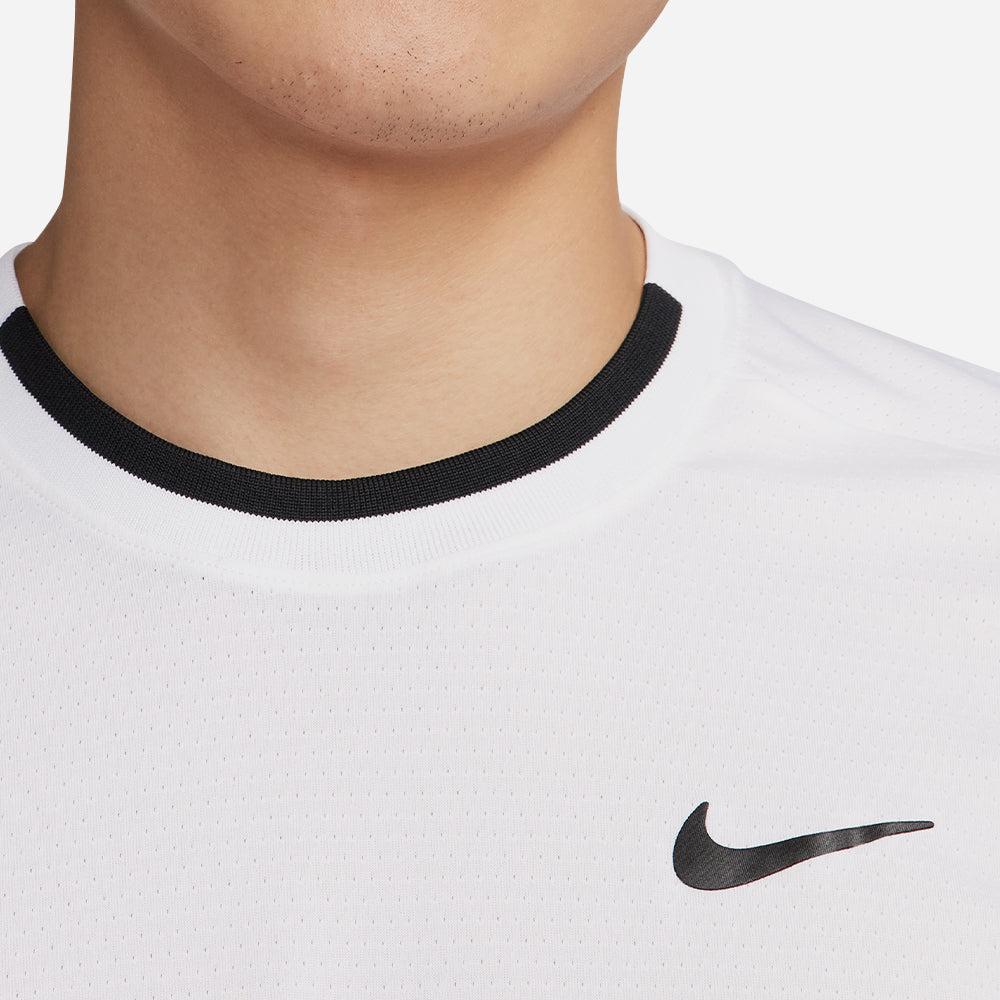 Nike Court Advantage Однотонная футболка с круглым вырезом, повседневная, с коротким рукавом, мужская, топы, белая FD5321-102