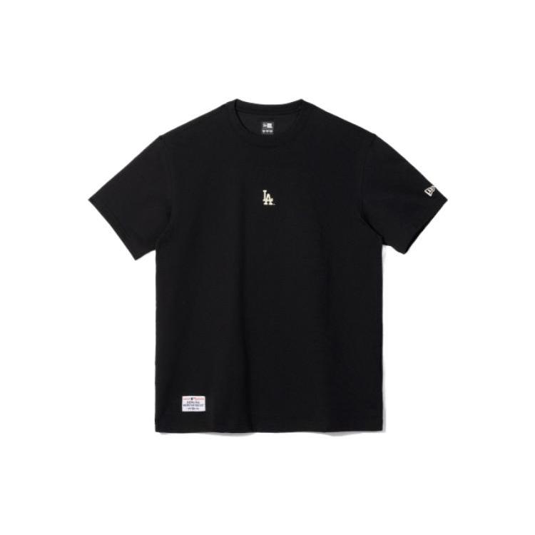 New Era T-Shirts Unisex Black Crew Neck Moderate Straight Fit 13731452