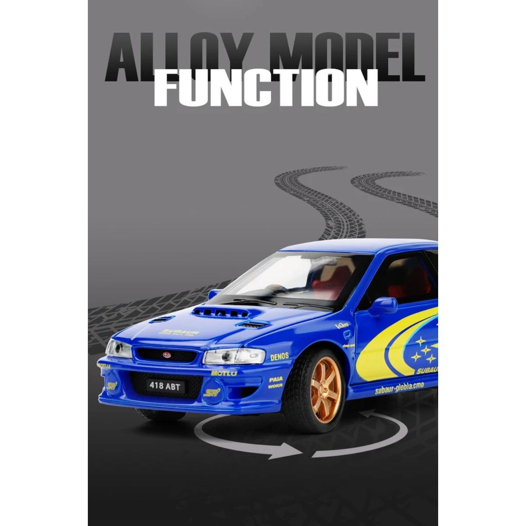 1/32 Subaru Impreza WRX STI Supercar Diecast Model Alloy Metal Car Classic Love Collection Hobby Birthday Gifts with Friend