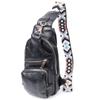 Practical Women's Sling Bag Over the Shoulder Made of Eco-leather VINTAGE Bag 22754 Black
