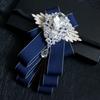 Crystal Gentleman's Bow Tie Retro Men's Suit Accessory Formal Rhinestone Collar Flower  Groomsman