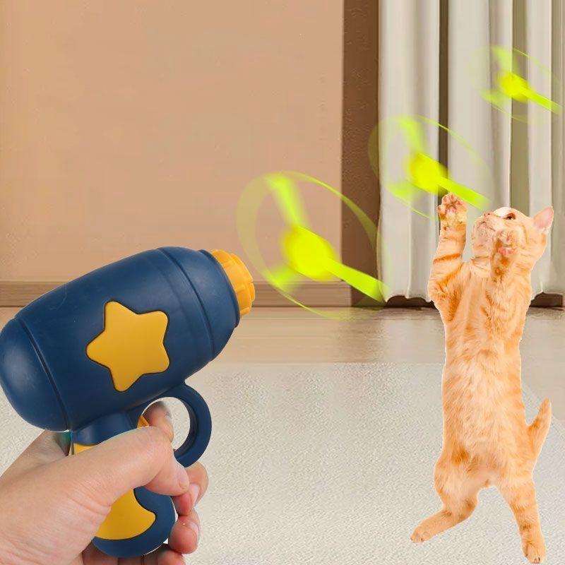 Новая игрушка для кошек, интерактивная игрушка для дрессировки кошек и собак, пусковая установка с 15 летающими дисками, мини-катапультой, игрушками для домашних животных, аксессуарами для кошек