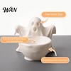 DIY Hand Painted Ghost Crafts 3D Printed Storage Ornament, Cute Candy Bowl, Halloween Desktop Decor Jewelry Holder, Creative Desk Organizer