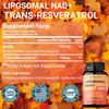 Liposomal NAD+ 800 mg Supplement Capsules with Trans-Resveratrol - Promotes Healthy Aging, Cellular Energy, DNA Repair