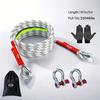 1 Heavy-duty Tow Hook And Tow Rope Set, 196.85inch Tow Hook And Tow Rope Set, Suitable for Off-road Rescue Of SUVs And Vehicles, Equipped with 2