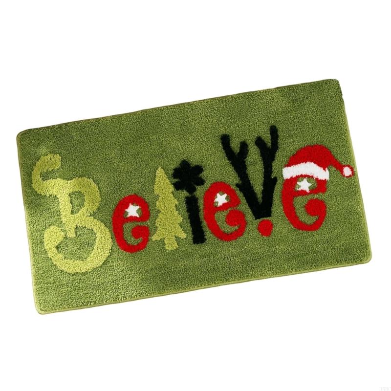Christmas Plush Bath Rug Nonslip Holiday Decoration For Kitchen Entryway