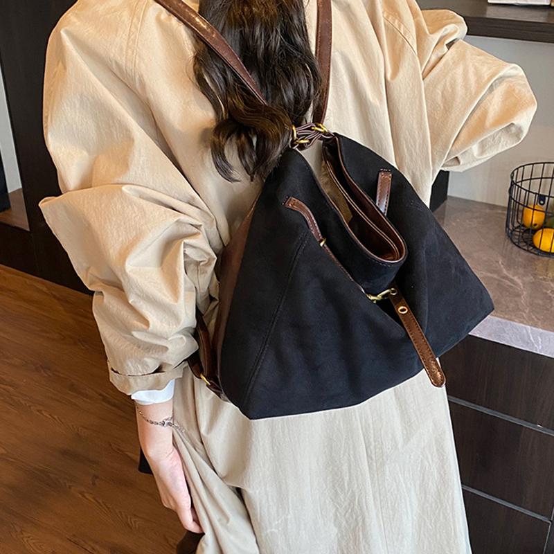 Yogodlns Ленивый стиль Ретро Одноплечевая Сумка под Мышку Минималистичная Сумка-тоут Большая Вместимость Сумка для Поездок Сумки через Плечо