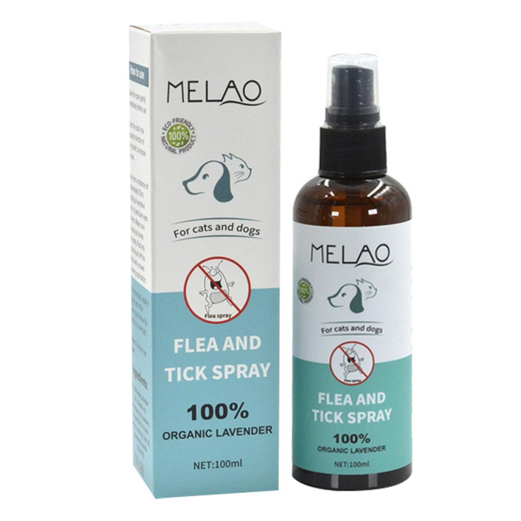 Спрей от блох и клещей с лавандовым маслом Уход за питомцами Средства от блох, клещей, комаров Товары для ухода за домашними животными