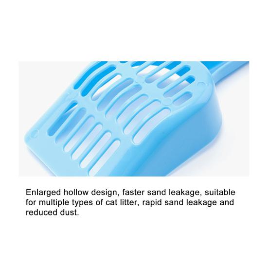 Лопата для кошачьего туалета с ручкой, нескользящая, однотонная, прочная, без заусенцев, совок для уборки какашек для домашних животных