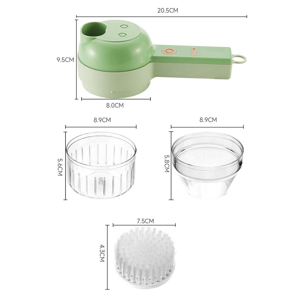 Multifunctional Electric Vegetable Cutter Slicer Rechargeable Garlic Mud Masher Garlic Chopper Cutting Pressing Mixer Food Slice