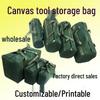 Сумка для инструментов электрика и авторемонтника из утолщенной парусины большой вместимости