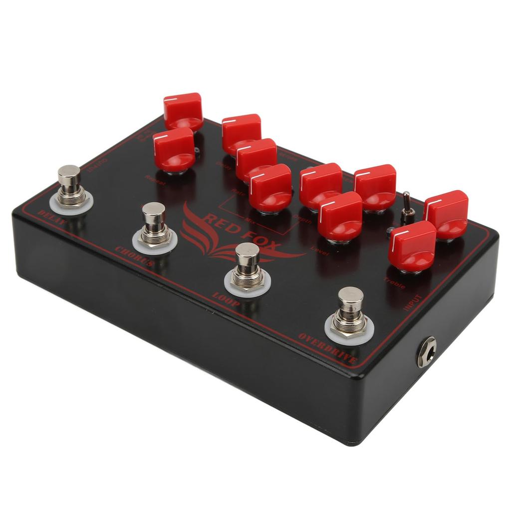 Synthesizer Guitar Pedal Delay Chorus Loop Overdrive Accessory Multi-Effects 4-in-1