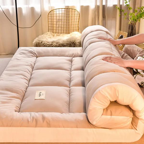 WTEMPO Высококачественный двусторонний матрас «Четыре сезона», однотонный, складной, толстый, мягкий, матрас для отеля, школы, общежития