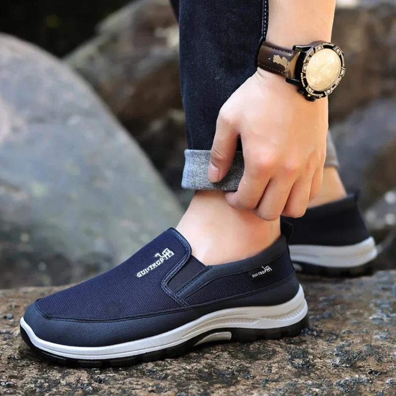 Brand Men Casual Shoes High Quality Breathable Men Walking Shoes Outdoor Comfortable Driving Shoes Fashion Non-Slip Men Sneakers